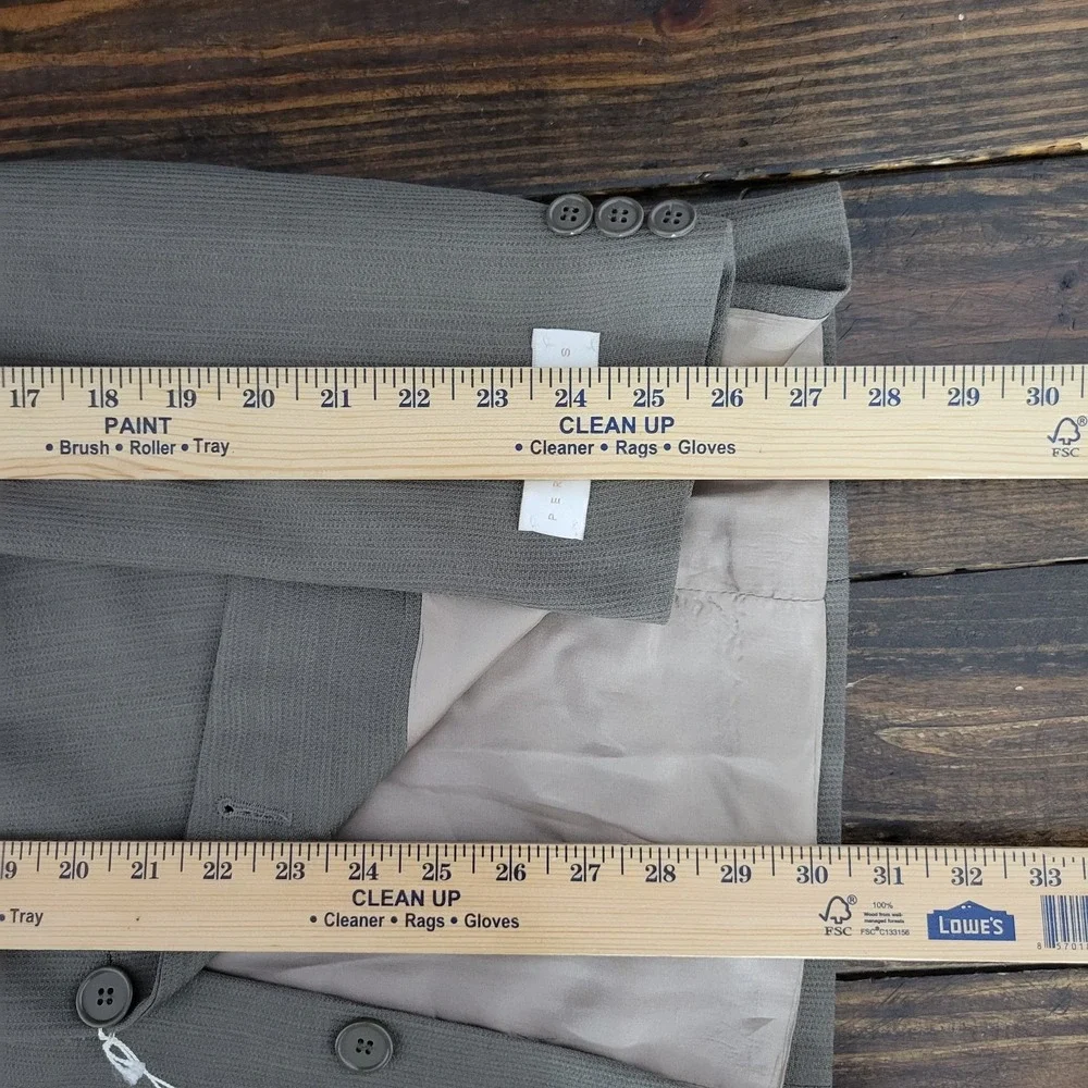 Perry Ellis Men's Sport‎ Coat Blazer Three Button Olive Beige Size about 38R